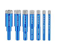 CENPEK 6Pcs Dry Diamond Drill bits Set 6-16mm Wax Cooled Brazed Holes Saw Bit Drilling Cutter for Toughest Porcelain Granite Tile Glass Ceramics Marble