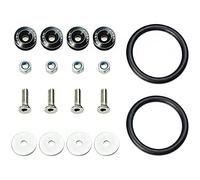 CENPEK Bumper Holder Car Aluminium Alloy Bumper Washer Bolt Engine Bay Dress Up Kit Quick Release Fastener (Black)