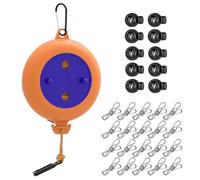 CENPEK Camping Washing Line, Portable Retractable Clothesline, 10 Meter Travel Camping Clothesline, Outdoor Non-slip Clothesline for Camping, Hiking, Hotel, Garden, Balcony