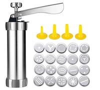 CENPEK Cookie Press Gun Kit Reusable with 20 Cookie Molds and 4 Nozzles Biscuit Press DIY Biscuit Maker