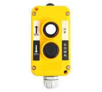 CENPEK Crane Pendant Control Switch Box COP-2B, ABS Plastic Hoist Lift Controller with 2 Push Buttons, Crane Hoist Control Pendant Switch for Lifting Applications