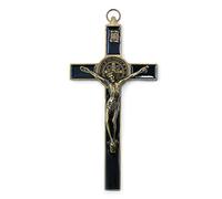 CENPEK Crucifix Jesus Christ Cross Statue Figurine For Car Home Chapel Decor - Ancient Bronze