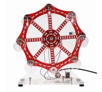 CENPEK DIY Ferris Wheel Model Colourful LED Lights Exercise Kit Rotating LED Ferris Wheel Electronics and Soldering Learning Practice