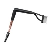 CENPEK Double Head Collapsible Eyelash Comb - Ultra-Fine Small Steel Comb for Detailed Eyelash Curling and Separation, Long-Lasting Definition, Black & Pink, 2pcs