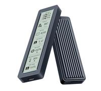 CENPEK M 2 NVMe Enclosure with USB Connectivity for Enhanced Data Management,M 2 Smart Screen Display Hard Drive Box 5Gbps Type C USB 3.2.