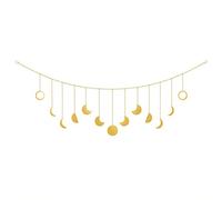 CENPEK Moon Boho Phase Wall Hanging Garland Hanging Ornaments Hang Art Room Decor Boho Room for Bedroom Wedding Home Office Nursery Dorm Decor (Gold)