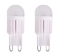 CENPEK Pack of 2 G9 LED Bulbs 3W Energy Saving Lamps with Frosted Plastic Cover, Soft 6000K Cool White Light, Replace 30W Halogen Bulb, 300 Lumens, 360° Beam Angle, AC 220V, Non Dimmable