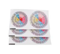 CENPEK Pack of 6 Colorful Mood and Emotion Wheel Set for Mental Health Therapy and Office Decor