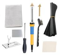 CENPEK Plastic Welder Kit, 80w Plastic Welding Kit for Bumper, Kayak Repair - Two Tips, One Mesh, Metal Stand, Black and White Rods - 220v
