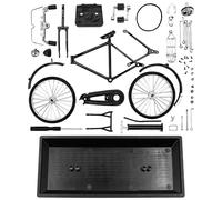CENPEK Retro Bicycle Model Ornament for Adults, Simulation Mini Bike Model Scale Kit with Inflator and Briefcase, Creative Iron Art Tabletop Ornament for Home