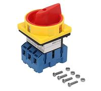 CENPEK Rotary Cam Selector Changeover Switch 63A 3-Pole 2-Position Universal Load Circuit Breaker Switch Panel Rotary Cam On-Off Power Switch(63A)