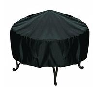 CENPEK Round 34 inch Fire Pit Cover,Fire Pit Cover Waterproof Round Firepit Cover Outdoor Round Fire Pit Cover Waterproof Dustproof for Fire Pit-Black