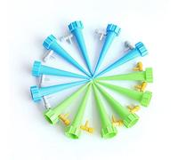 CENPEK Self Watering Spikes 24Pack Slow Release Control Valve Switch Automatic Watering Devices,Adjustable Plant Watering Devices for Outdoor and Vacation Plant Watering(12 Green and 12 Blue)