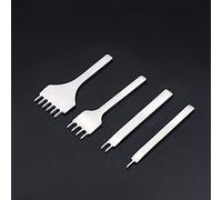 CENPEK White Steel 4mm 1 2 4 6 Prong DIY Diamond Lacing Stitching Chisel Set Leather Craft Kits