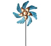 CENPEK Wind Spinner 47inch Wind Sculptures for Patio Lawn and Garden Let You Feel Different Visual Effects and Relax Mood (Cyan)