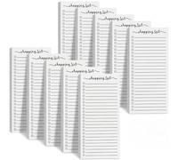 Censen 10 Pack 500 Sheets Shopping List Notes Daily Checklist Notepads with 50 Sheets Each Undated Memo Pad Color Block Shopping List Pad Weekly Plan Notepad Organizer Planners(White)