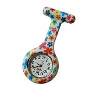 Censi Floral Print with White Dial Silicone Nurse Doctors Tunic Brooch FOB Watch Japanese Movement Premium Quality