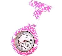 Censi Silicone Fob Watch Floral Design & Swirls Tunic Nurse Extra Battery