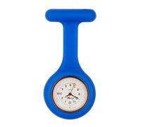 Censi Silicone Nurse FOB Watch Tunic Brooch Date on The Dial Analogue Japanese Quartz Movement Additional Battery, Royal Blue