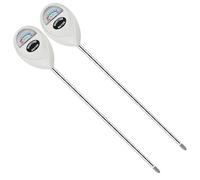 Censinda Soil Moisture Meter, 2 Pack Long Probe Soil Moisture Monitor for House Plants, Soil Hygrometer Moisture Sensor for Indoor & Outdoor, Garden, Farm, Lawn Plant Care, No Battery Needed(White)