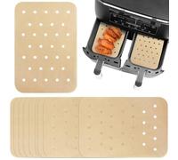 CENSIVI 100 Pcs Air Fryer Paper Liners - Air Fryer Parchment Paper Liners for Ninja Foodi Dual Air Fryer, Nonstick Perforated Parchment Paper for Ninja DZ201 DZ401 for Air Fryer Steaming Basket