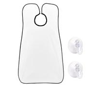 CENSIVI Beard Bib Beard Catcher - Beard Shaving Apron Hair Clippings Catcher & Grooming Cape Apron, Non-Stick & Grooming Cloth, Perfect Gifts for Men or Valentines Gifts, White