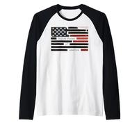 Censored Documents USA Flag Democracy Redacted Files Style Raglan Baseball Tee
