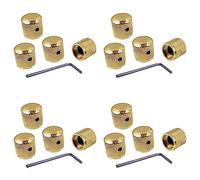 Censous 16Pcs Metal Volume Tone Dome Tone Guitar Speed Control Knobs with Screws for Strat