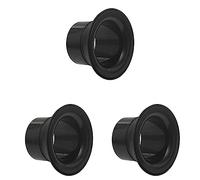 Censous 3X Bass Drum Enhancer ABS Rubber Bass Drum Kick Enhancer with Black Port Hole Protector,Mic Hole Drum Head,Black