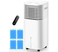 CENSTECH 4 in 1 Portable Air Conditioner, Evaporative Air Cooler with 4 Modes and 3 Speeds, 15 Hour Timer for Smart Auto Shut-Off, 2 Gallon Tank for