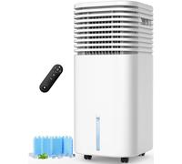 CENSTECH Portable 4-in-1 Air Conditioner, Evaporative Air Cooler with 4 Modes and 3 Speeds, 15 Hour Timer for Intelligent Automatic Shut-Off, 2 Gallon Tank for