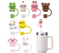 Censuob 8 Pcs Straw Covers for Stanley Cup, 10 mm 0.4in Dustproof Straw Covers Cap, Reusable Straw Toppers for Stanley Accessories, Silicone Straws Cover Tips for Stanley 40/30 Oz Tumbler