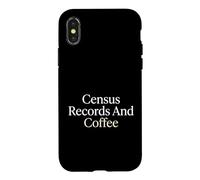 Census Records And Coffee Genealogist Family History Case for iPhone X/XS