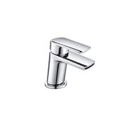 Chrome Centa Bathroom Waterfall Single Lever Deck Mounted Basin Mixer Tap Nes Home Silver One Size