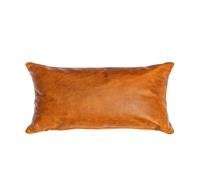 Centaur - 100% genuine leather cushion - Cognac/Vintage 50 x 30 cm - leather pillow for sofa or bedroom Decorative Easy-care couche bolster - Handmade in Germany