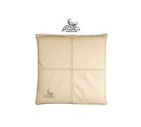 Centaur - 100% genuine leather seat cushion - Champagne 35 x 35 cm - Ideal for chairs or benches - high-grade leather chair cushions - Easy-care seat pad with anti-slip - Handmade in Germany