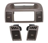 Center A/C Air Conditioning Vents,Side Air Conditioning Grill Outlet Panel,Replacement Anti Impact Fit Center Dash Vents Radio Trim Bezel Wear Resistant for Toyota Camry XV30 2001 to 2006