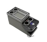 Center Armrest Box FOR Berlingo V 2021 2022 2023 2024 2025 Car Row Front Railing Box Set Armrest Central Store Business Business Mobile Arm Rest(D gray Wireless)