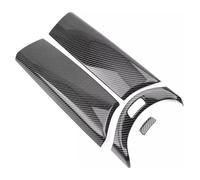 Center Console Armrest Cover For Benz E GLC C Class W205 Carbon Fiber Car Center Armrest Box Panel Switch Button Cover Interior Accessories 4Pcs(Carbon Fiber)