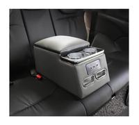 Center Console Armrest Cover For Ford For Fiesta For Ecosport For Mondeo For Kuga For Edge Car Interior With Atmosphere And Charging Rear Handrail Armrest Box(Model a Grey)