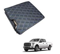 Center Console Armrest Cover Replacement for Ford F-150 2015-2020, Leather Lid Pad Cushion for Armrest Box Protector Car Interior,Black-Blue Line