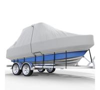 Center Console Boat Cover 30-32ft, Trailerable T-Top/Hard-Top Boat Cover, Heavy Duty Marine Grade Oxford Waterproof Boat Covers, Zipper on Both Side