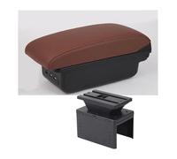 Center Console Box For A&dui A1 Car Storage Box Accessories Armrest Center Interior USB Charging(B6 Brown 3usb)