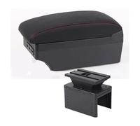 Center Console Box For A&dui A1 Car Storage Box Accessories Armrest Center Interior USB Charging(C1 Red Line 7usb)