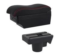 Center Console Box For Astra H 2011 2012 2013 2014 2015-2022 Armrest Box Car Central Console Hand Arm Rest Storage Box(E2 Red Line)