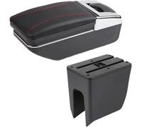Center Console Box For K-ZE Car Armrest Box Center Armrests Storage Box Internal USB Charging(A2 Black Red Line No Usb)