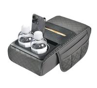 Center Console Cover | Armrest Cushion with Cup Holder - Extended General Car Travel Center Console Pad with Tissue Box and Cup Holder