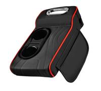 Center Console Cover,Car Armrest Box Heightening Pad with Side Storage Bag | 2 Storage Cup Holder Side Pockets Organizers Multifunctional for Automotive Interior Driver Men Women