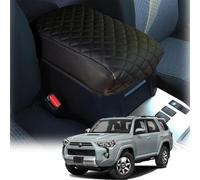 Center Console Cover Fits Toyota 4Runner 5th 2010-2014 2015 2016 2017 2018 2019 2020 2021 2022 2023 Gen Leather Armrest Box Protective Console Arm Rest Box Lid Middle Console Cover Accessories Black