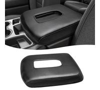 Center Console Cover for 2019-2025 Chevy Silverado & GMC Sierra 1500 2500 3500 HD Accessories, 40/20/40 Jump Seat, Vinyl Leather Arm Rest Protector, Anti-Scratch, Carbon Fiber Color